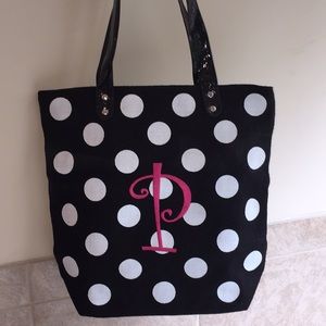 Polka Dot ‘P’ Tote